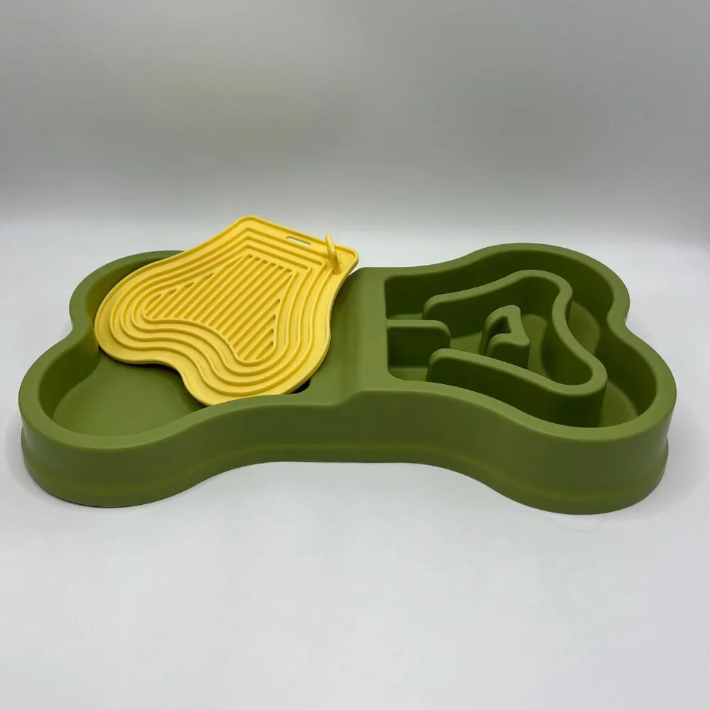Pet Slow Feeder Bowl, Silicone Licking Mat, Anti-Slip & Anti-Tip